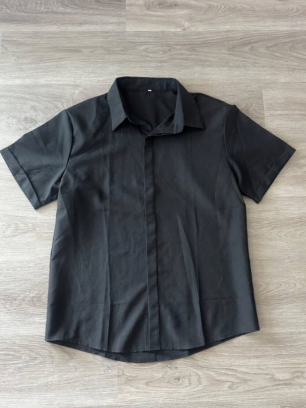 Black Monaco Short Sleeve Button Up